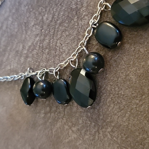 3/$30 Black Bauble Beaded Chain Necklace - Picture 3 of 8